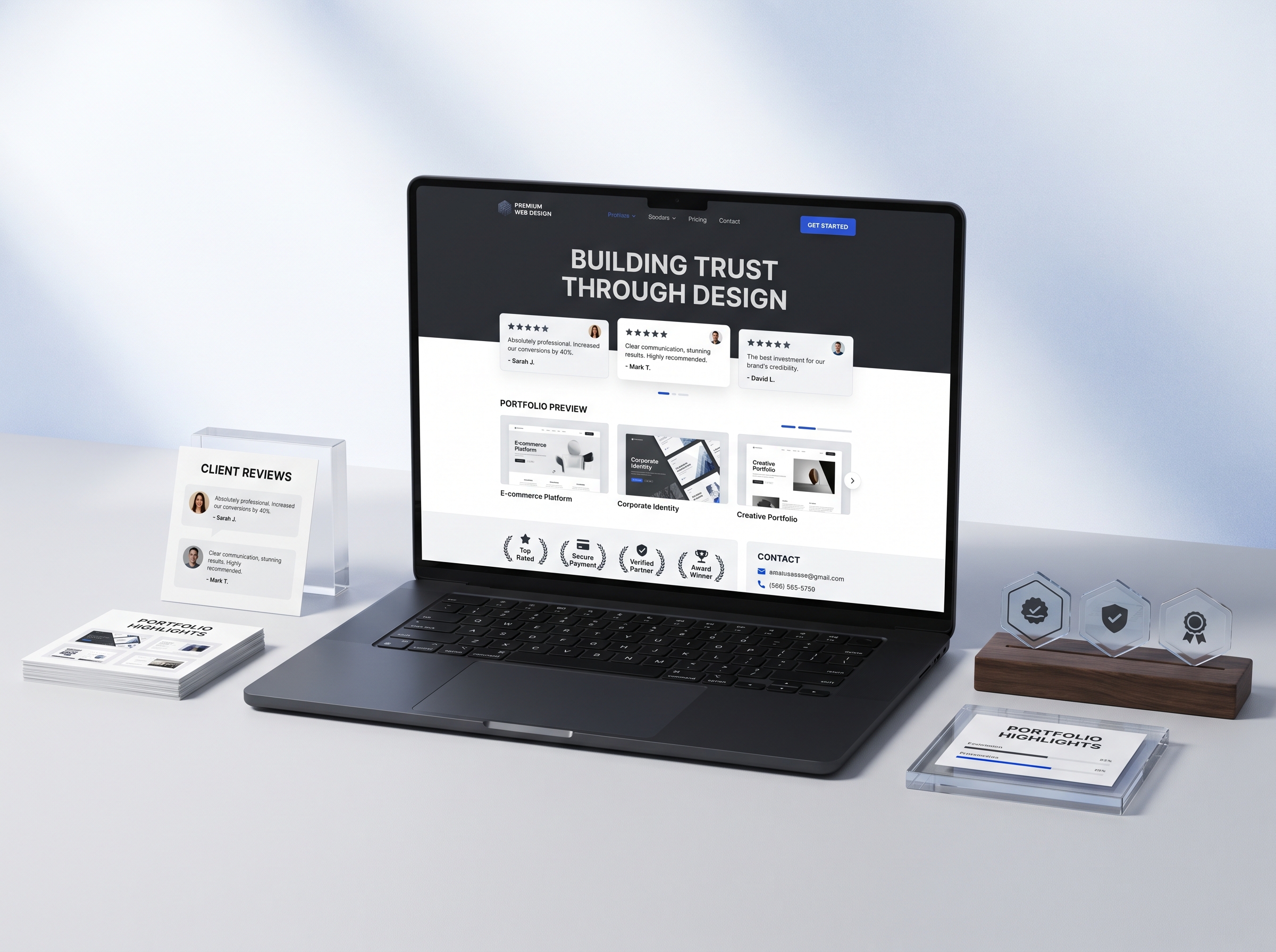 Interface detail van een website ontwerp
