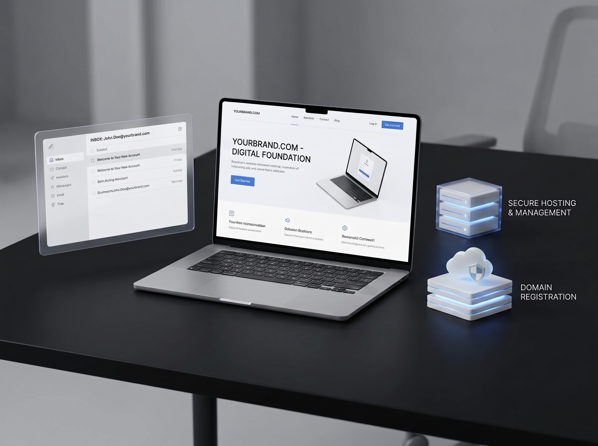 Digitale merkervaring op een laptop
